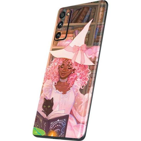 Pink Anime Witch Girls in Library with Cats by Ivy Dolamore Galaxy S20 Fan Edition Skin